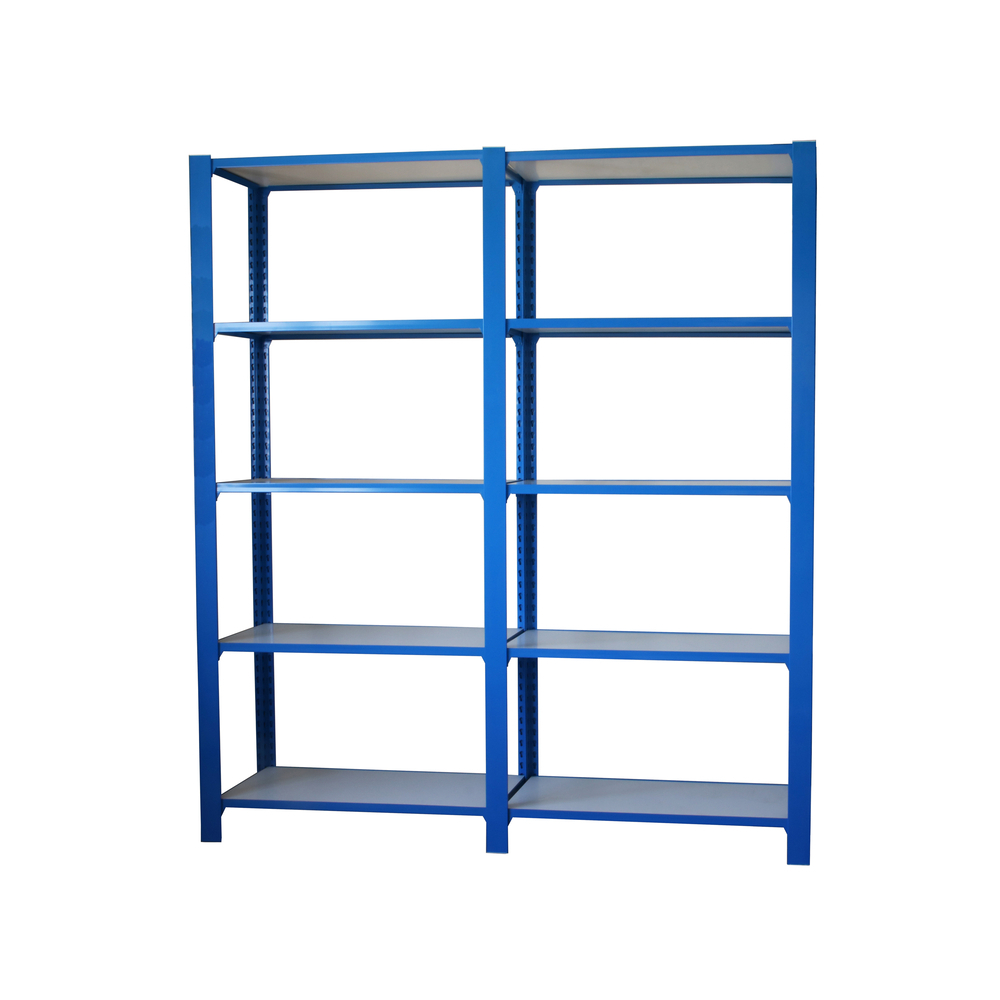 Rayonnage de bureau charge légère sans vis 2100x1800x400 - 5 niveaux Bleu/Blanc - SIMON RACK - 8435104999592