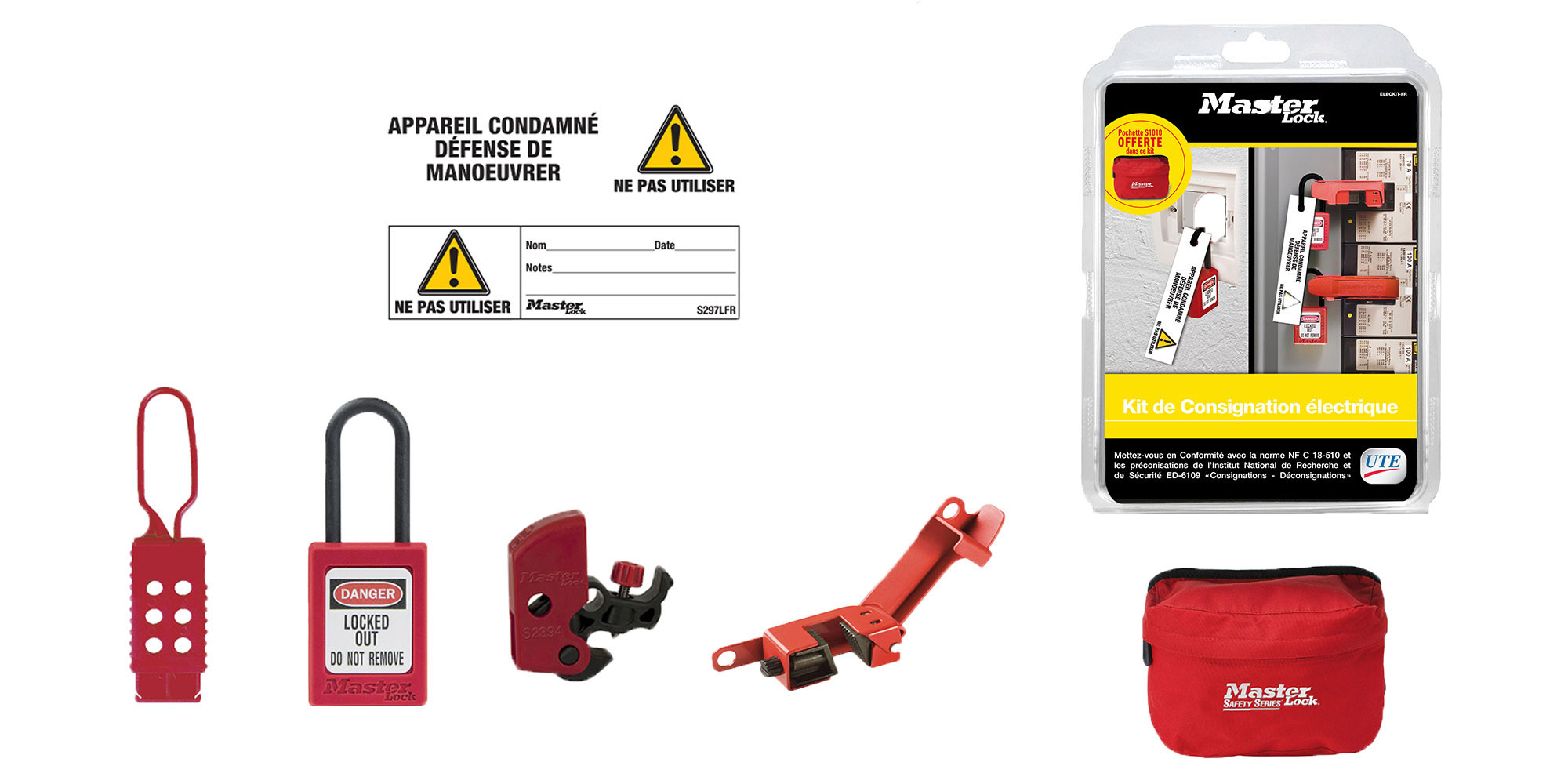 Kit de consignation électrique MASTERLOCK - ELECKIT-FR