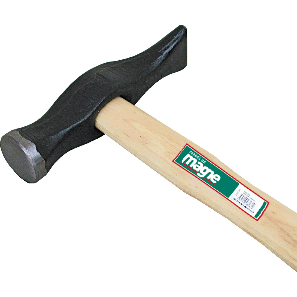 MARTEAU À GARNIR 630GR TETE RONDE POLIE Ø33 EMMANCHE HICKORY 36CM FORGES DE MAGNE - 321436