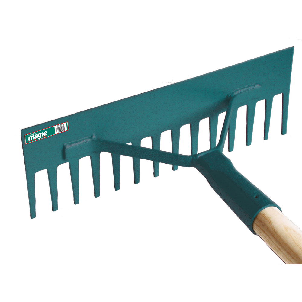 RATEAU RACLOIR A BETON 40CM - 14 DENTS EMMANCHE 130 FORGES DE MAGNE - 357401