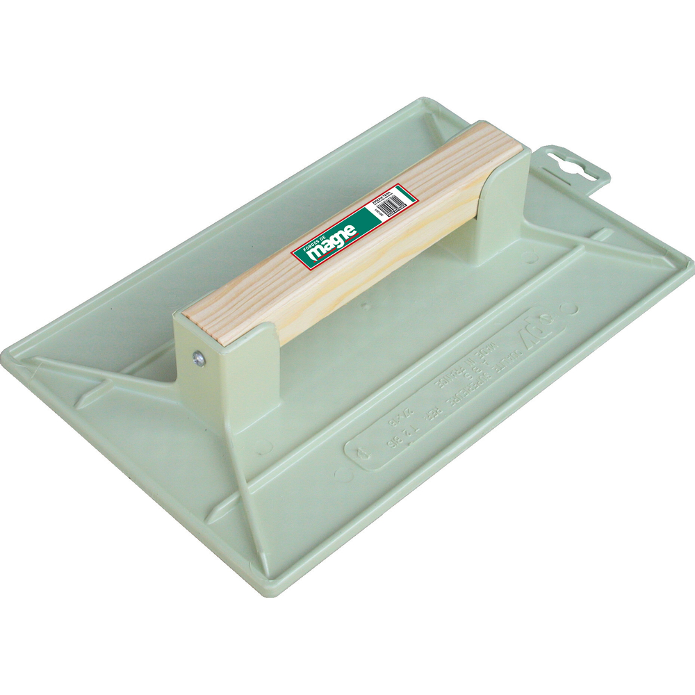 TALOCHE ABS JAUNE 35X27 RECTANGULAIRE (POIGNÉE BOIS) FORGES DE MAGNE - 367944