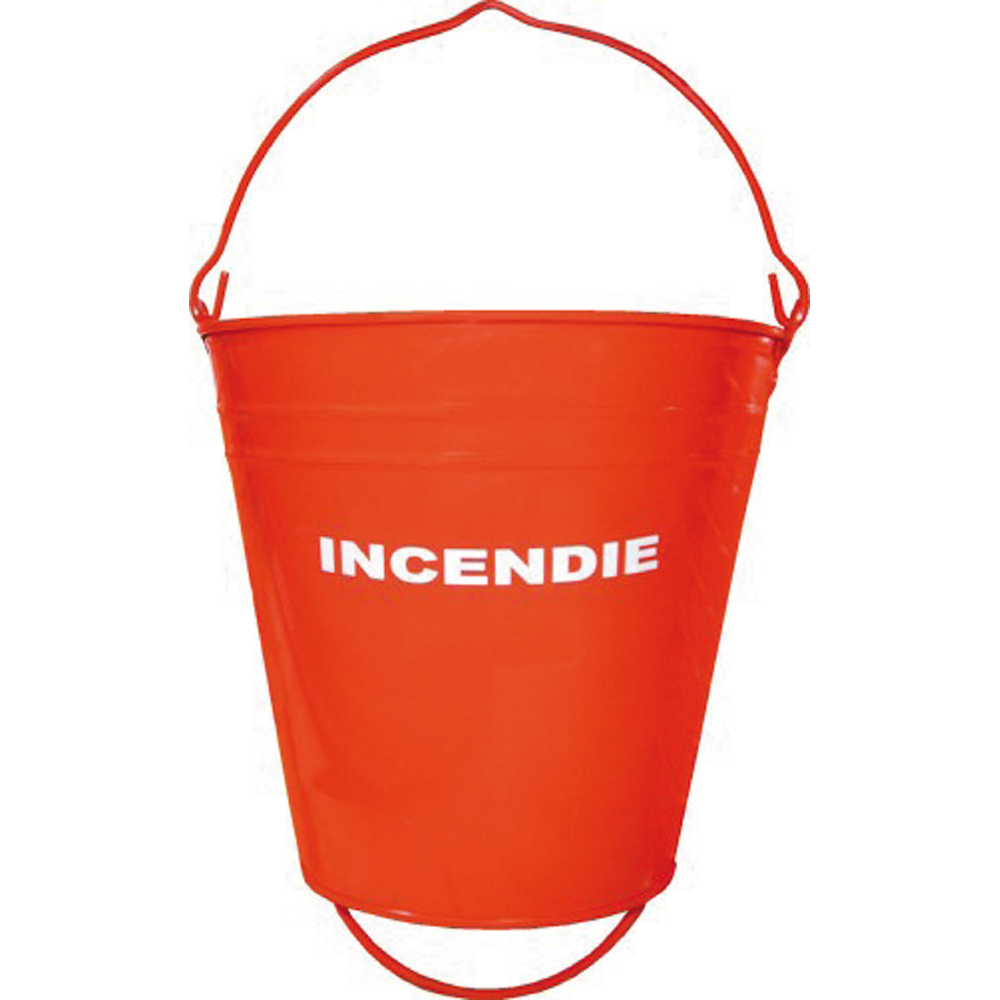 SEAU METAL 'INCENDIE' ROUGE AVEC POIGNEE FORGES DE MAGNE - 383150