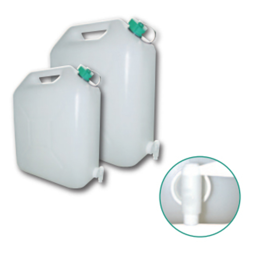 JERRICAN PLASTIQUE QUALITÉ ALIMENTAIRE 20 LITRES AVEC ROBINET FORGES DE MAGNE - 388430