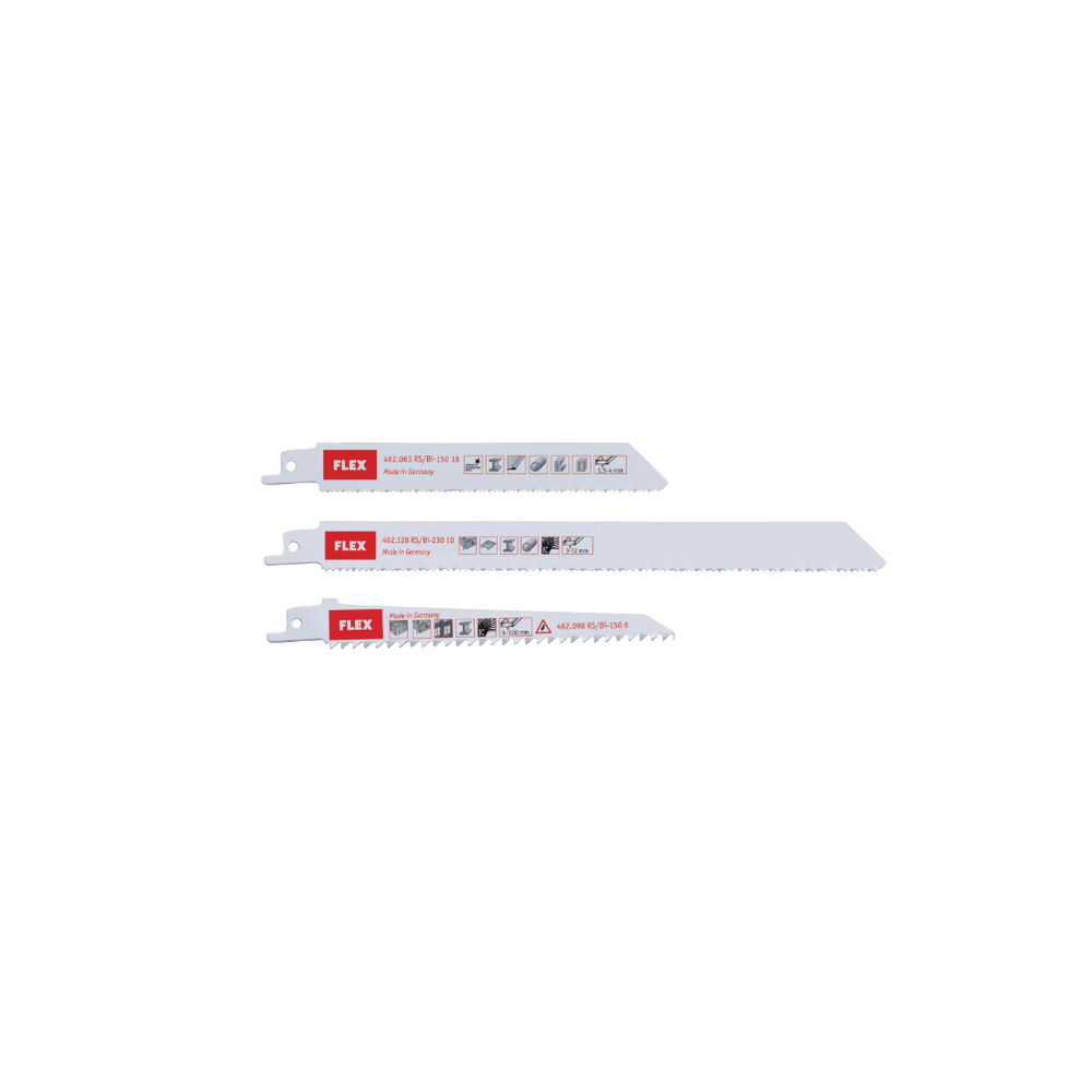 Jeu de lames de scie sabre FLEX pour pvc/bois/métal - 462179