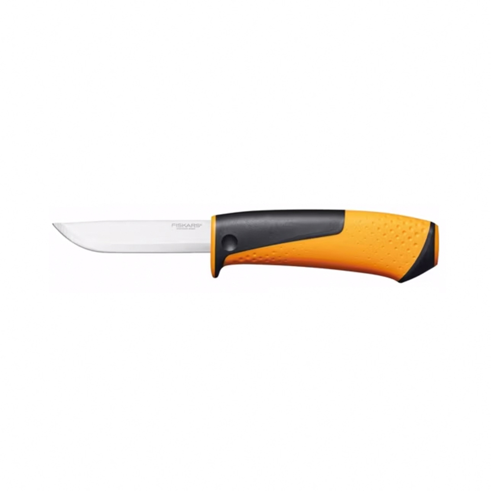 Couteau bricolage multi-usages  Fourreau avec aiguiseur intégré - surface de frappe  FISKARS - 1023618