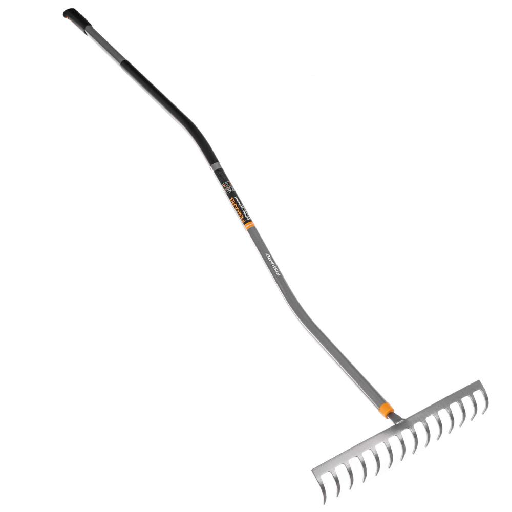 RATEAU DE JARDIN 14 DENTS ERGONOMIC A MANCHE COURBE FISKARS - 1077112