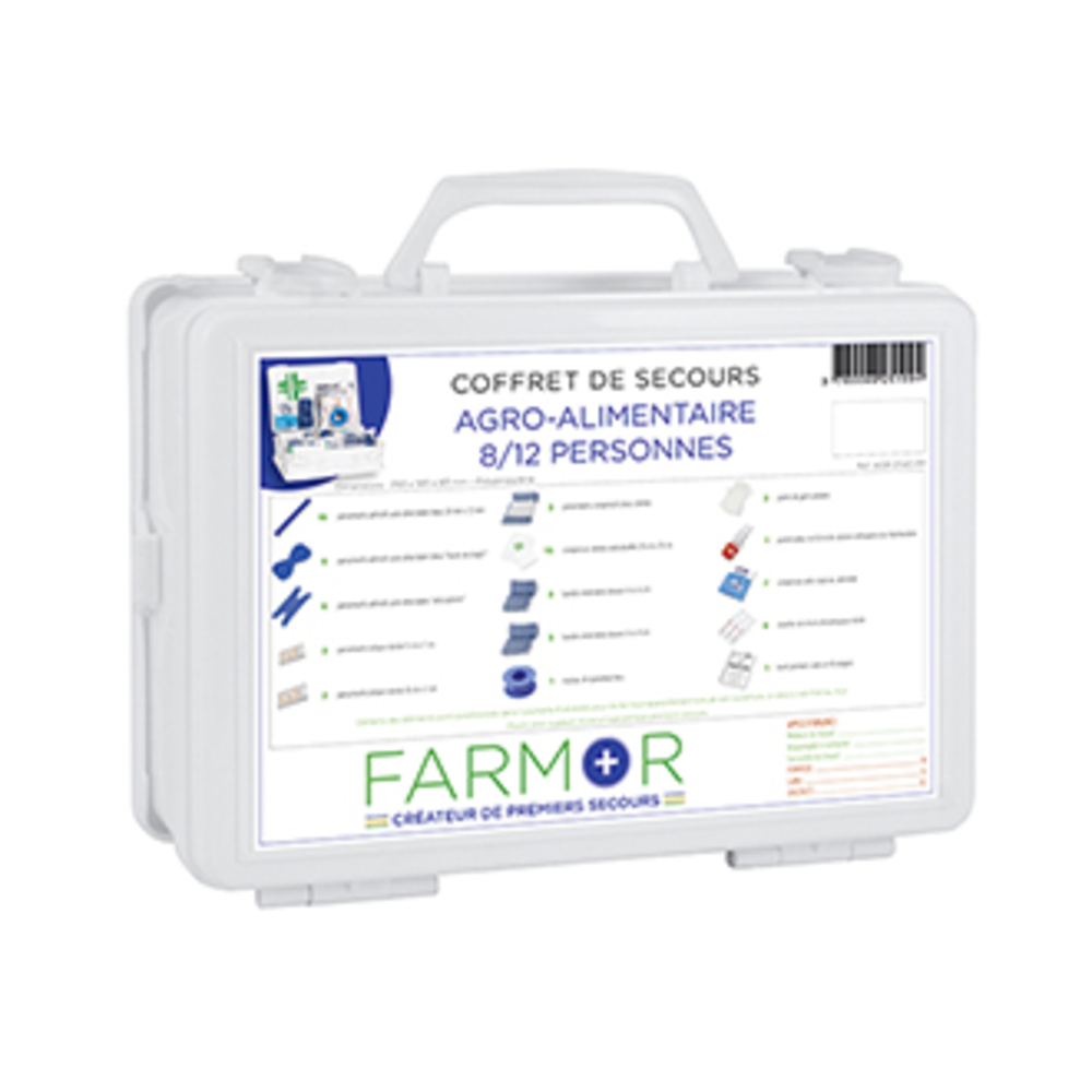 COFFRET DE SECOURS FARMOR AGRO-ALIMENTAIRE 8/12 PERSONNES-AGR2040PP