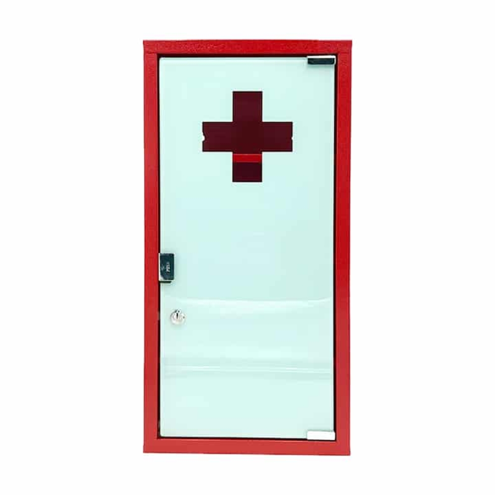 Armoire à pharmacie 1 porte métal laqué rouge FARMOR - ARM 1203 VR