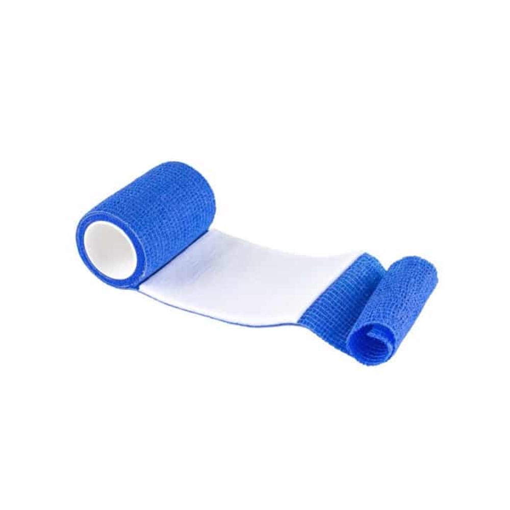 Pansement compressif bleu sur bande cohésive 6cmx2m FARMOR - COH 6460 CO