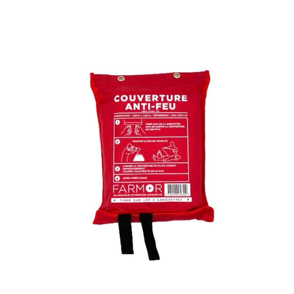 Couverture anti feu 180x180 étui souple FARMOR - COU 7055 AF