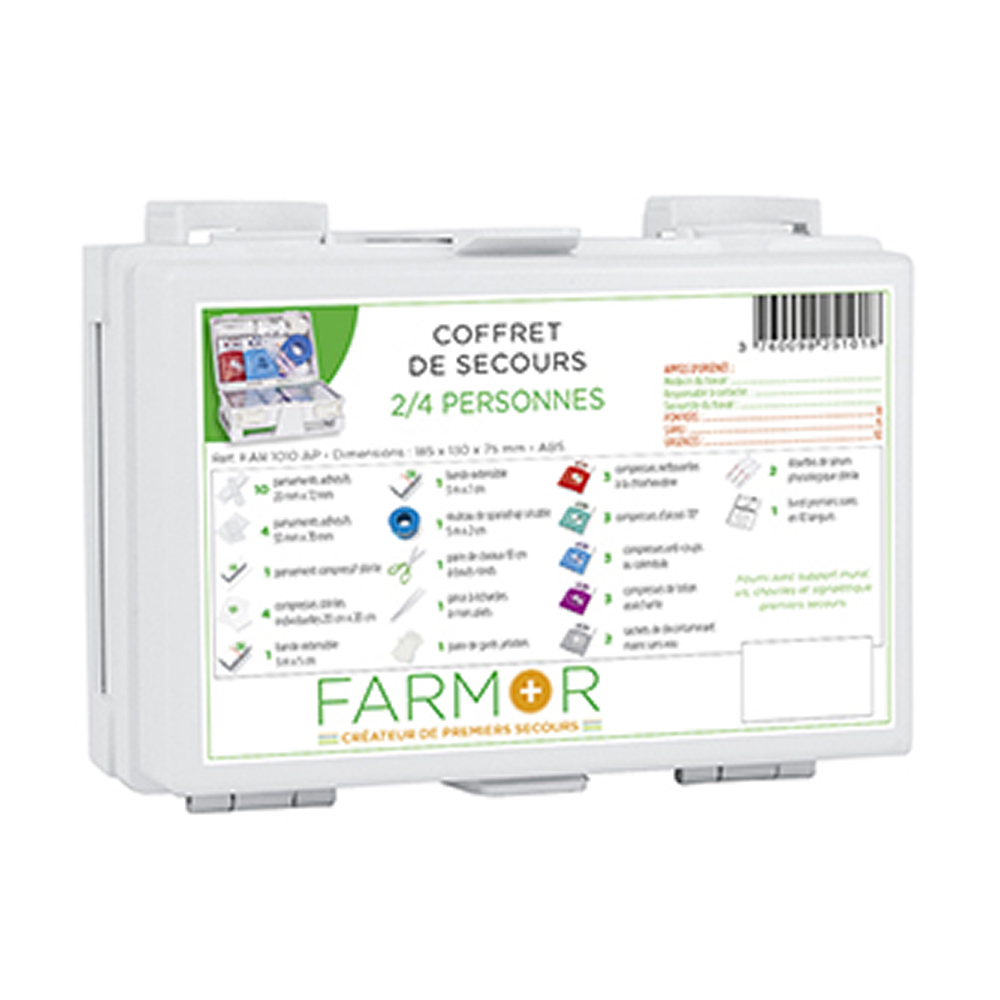 COFFRET DE SECOURS FARMOR 2/4 PERSONNES EN ABS - FAR 1010 AP