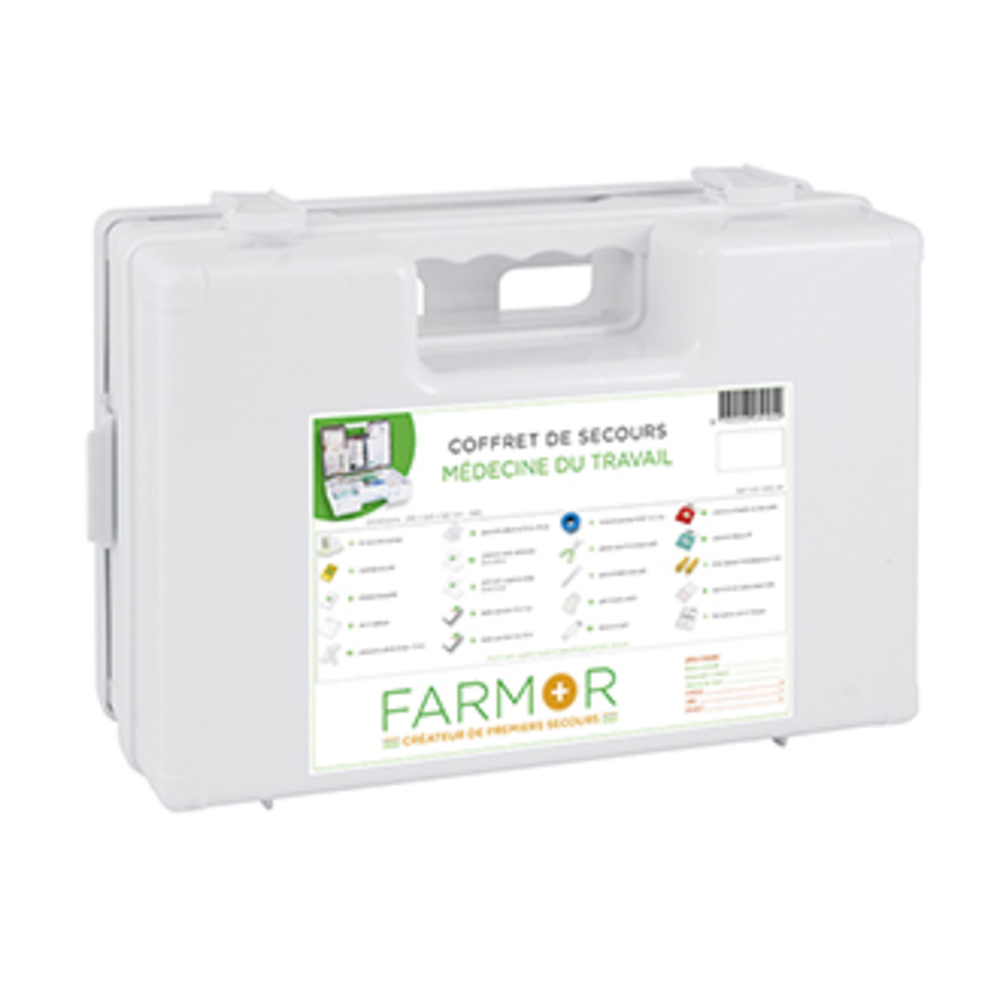 COFFRET DE SECOURS FARMOR MÉDECINE DU TRAVAIL EN ABS-FAR1040AP