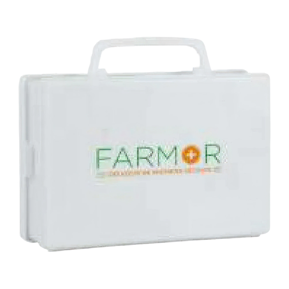 Coffret de secours vide avec poignée de transport et support mural FARMOR - FAR 2011 PV