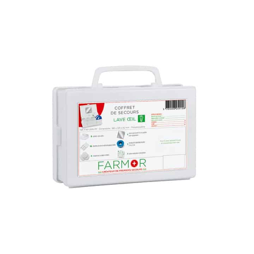 Coffret de secours Lave œil sans stylo oculaire FARMOR - AER 5900 EA