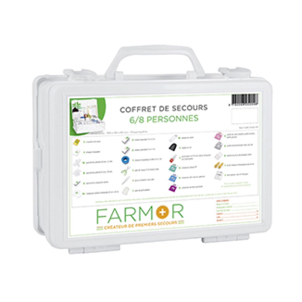 COFFRET DE SECOURS FARMOR 6/8 PERSONNES - FAR 2040 PP