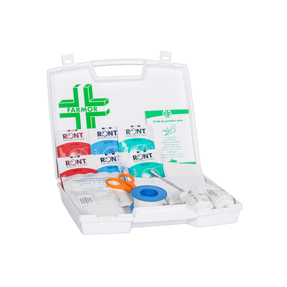 VALISE DE SECOURS FARMOR 2 PERSONNES AVEC POIGNÉE DE TRANSPORT -FAR 2070 PP