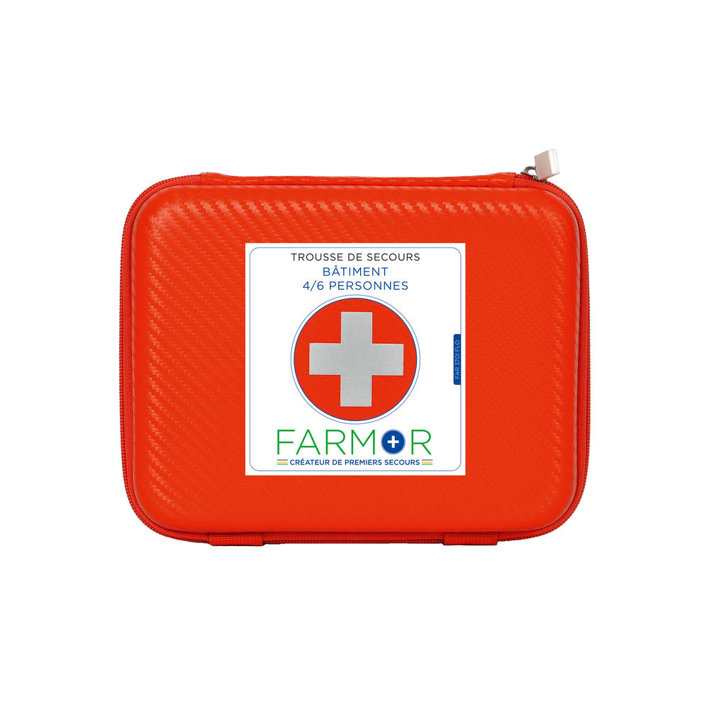 TROUSSE DE SECOURS EN PU ORANGE BATIMENT FARMOR - FAR 3701 FLO