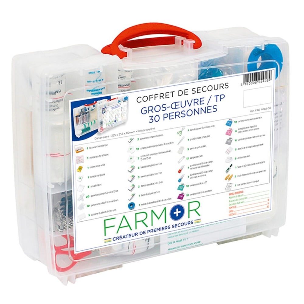 Réassort Gros Œuvre / TP 30 personnes FARMOR - FAR 4041 PR