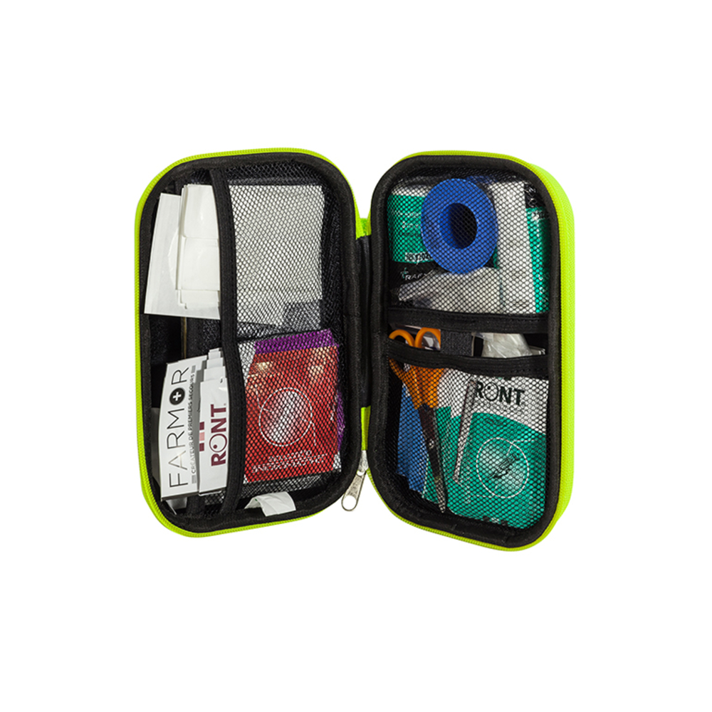 Trousse de secours jaune fluo FARMOR 2/4 personnes-FAS 3150 FLJ