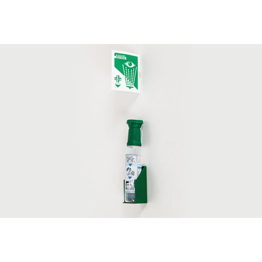 Flacon 250 ml de sérum physiologique stérile fourni avec son support mural FARMOR - FLA7725SP