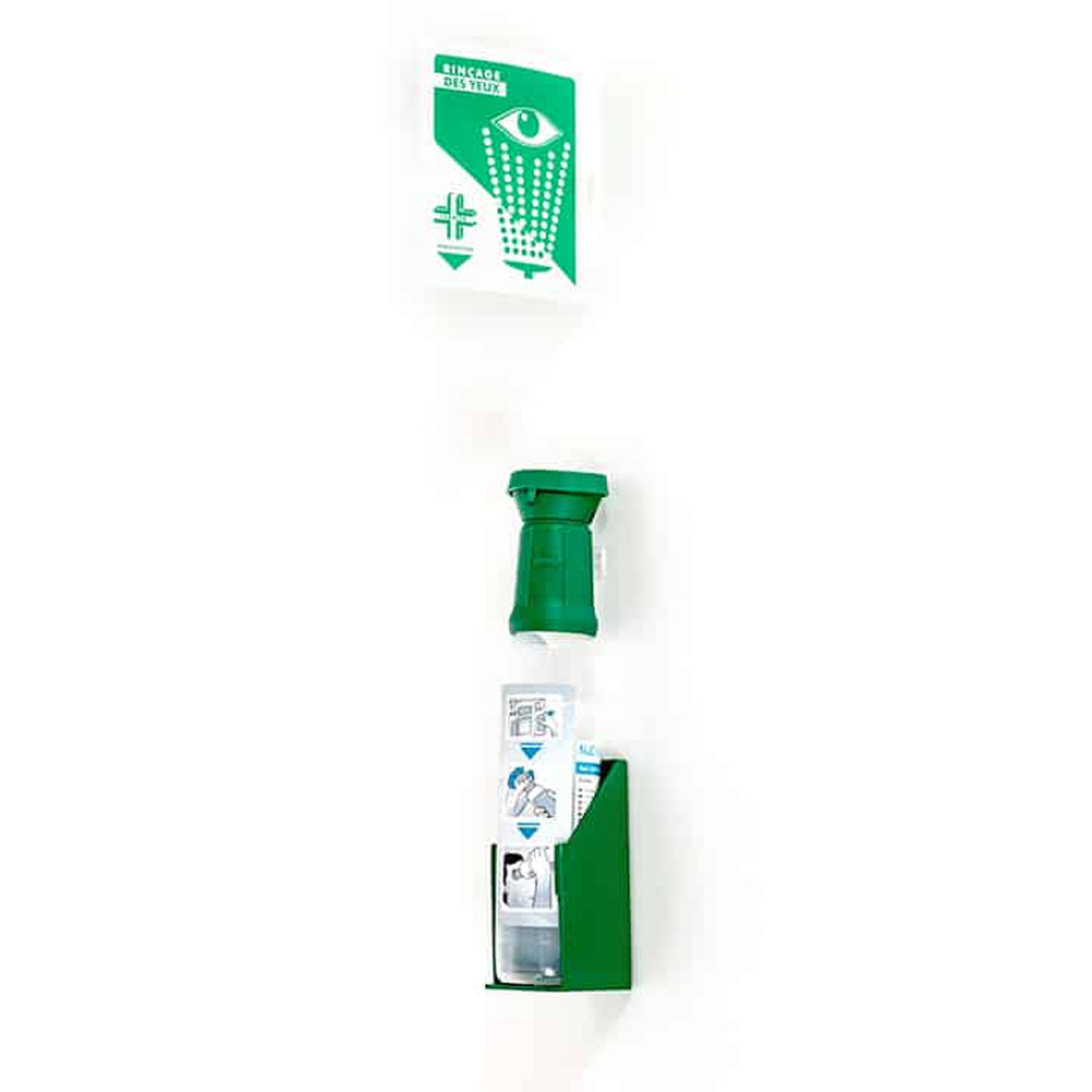 Flacon 250ml de sérum physiologique stérile fourni avec son support mural FARMOR - FLA 7725 SP
