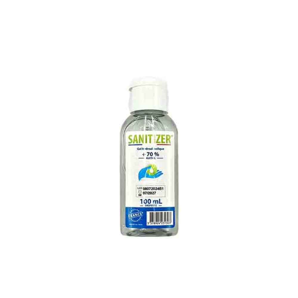 Flacon de 100 ml de gel hydro-alcoolique FARMOR - GEL 7054 EA