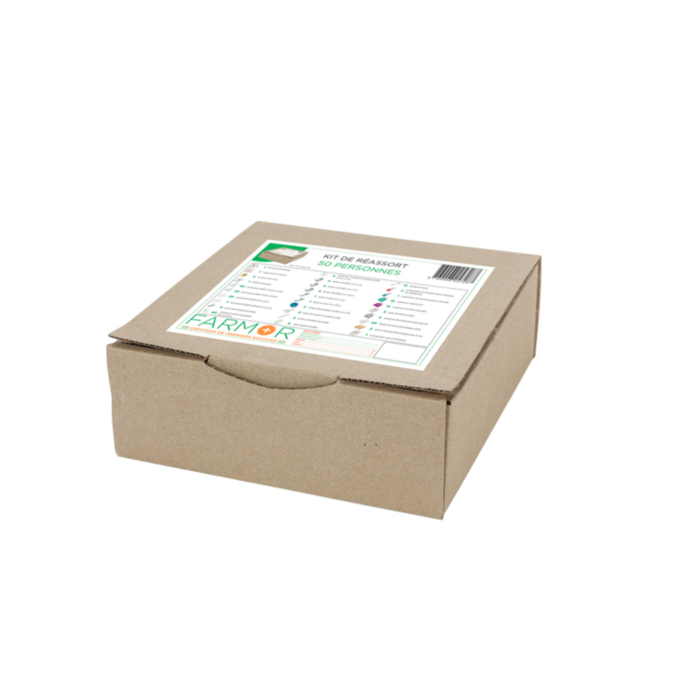 Kit de réassort pour armoire à pharmacie Multirisques 50 personnes FARMOR - KIT 5210 BP