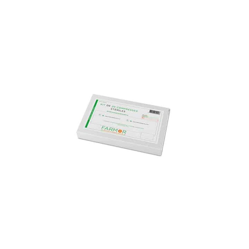 Kit de 20 compresses de gaze stériles panachées 205x125x28mm FARMOR - KIT 8002 CS