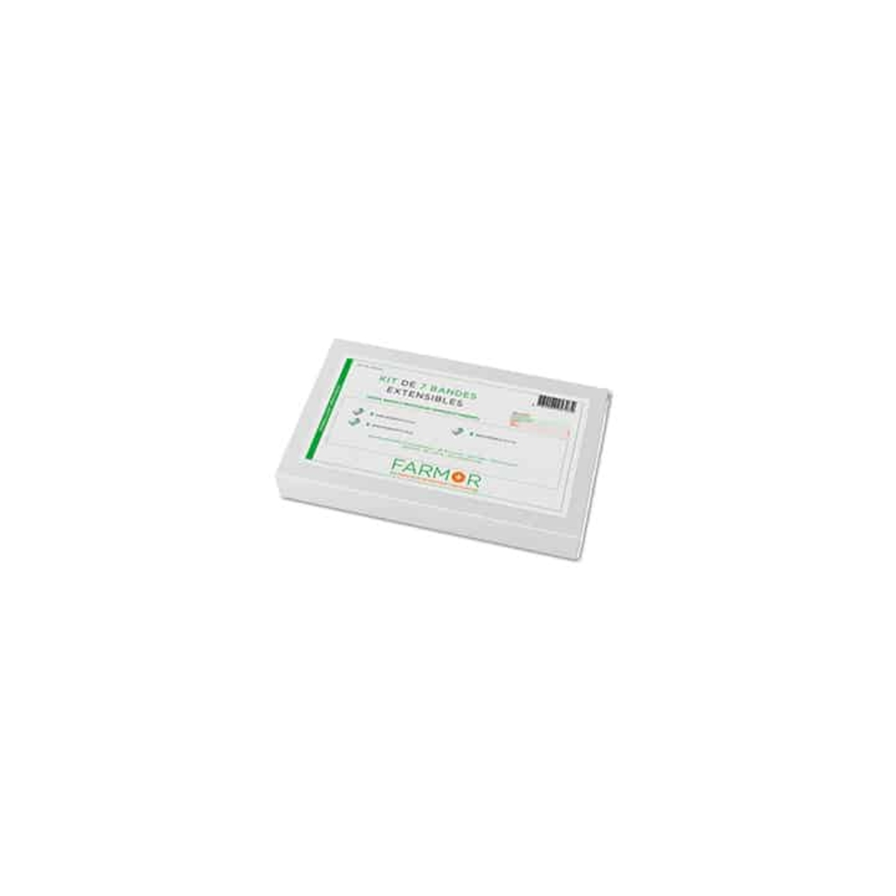 Kit de 7 bandes extensibles panachées 205x125x28mm FARMOR - KIT 8004 EX