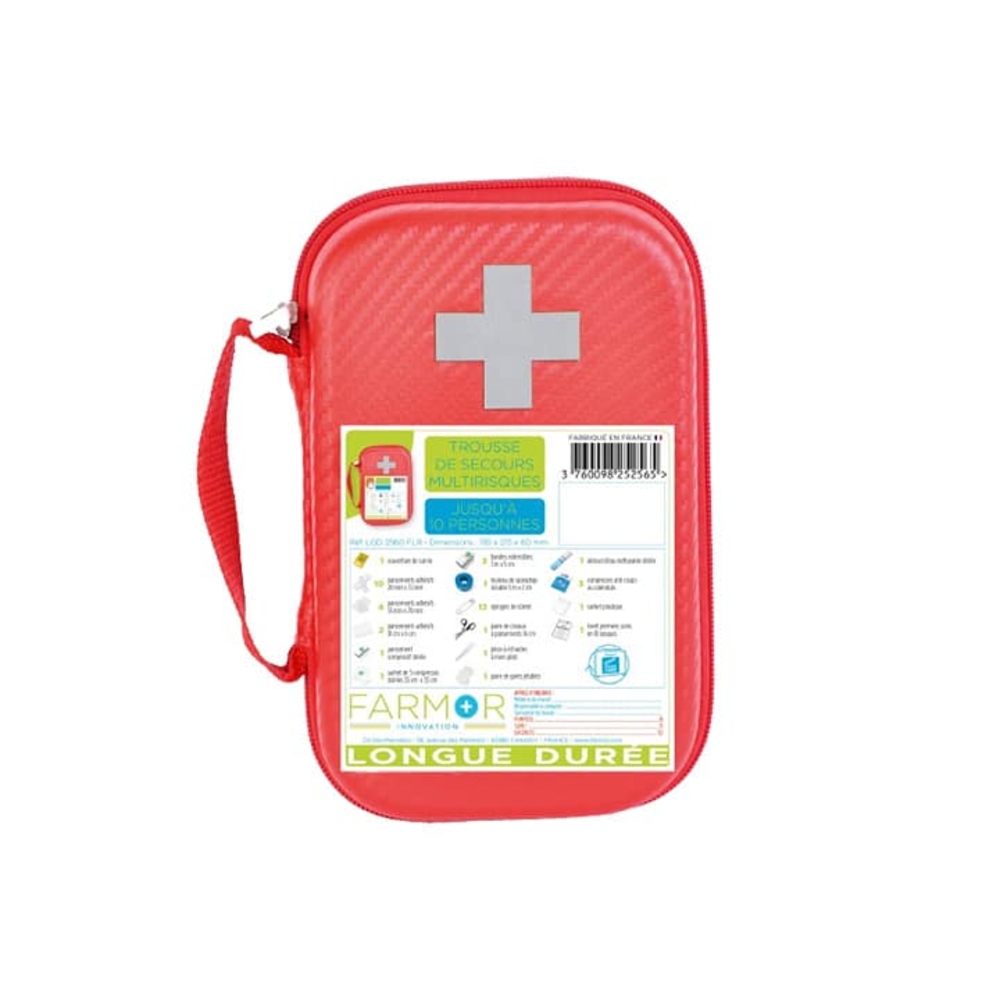 Trousse de secours Longue durée 10 personnes FARMOR - LGD 2560 FLR