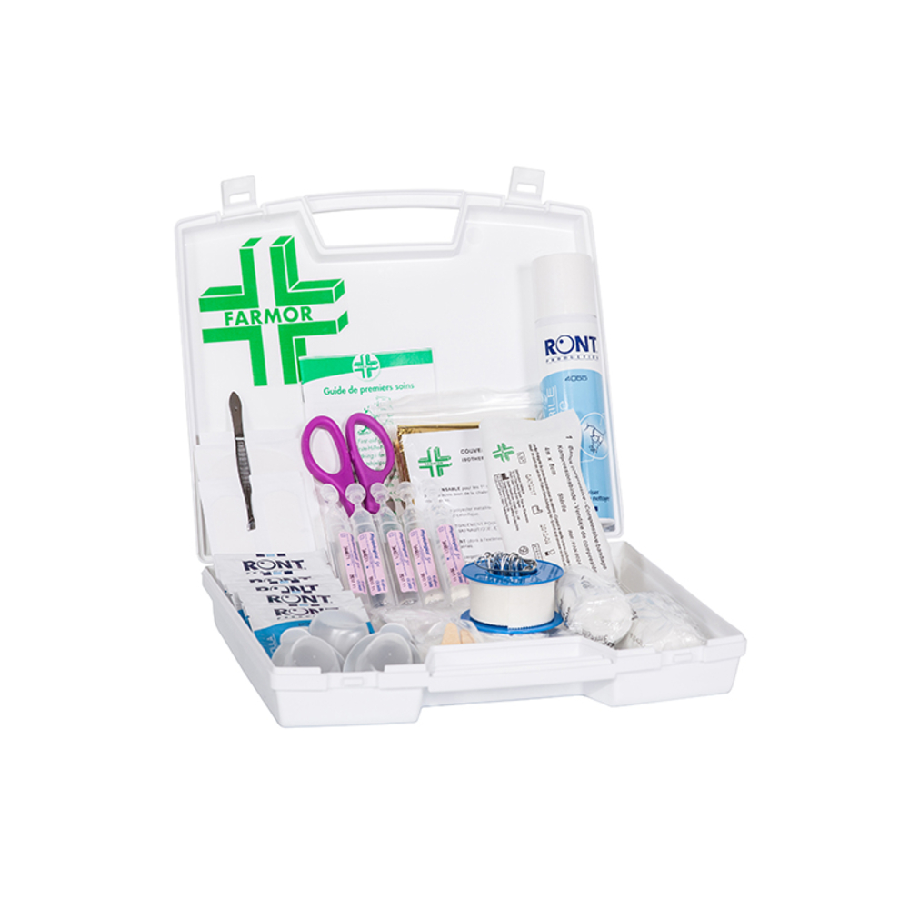 Valise de secours LONGUE DUREE 5 personnes avec poignée de transport FARMOR-LGD 9005 PP