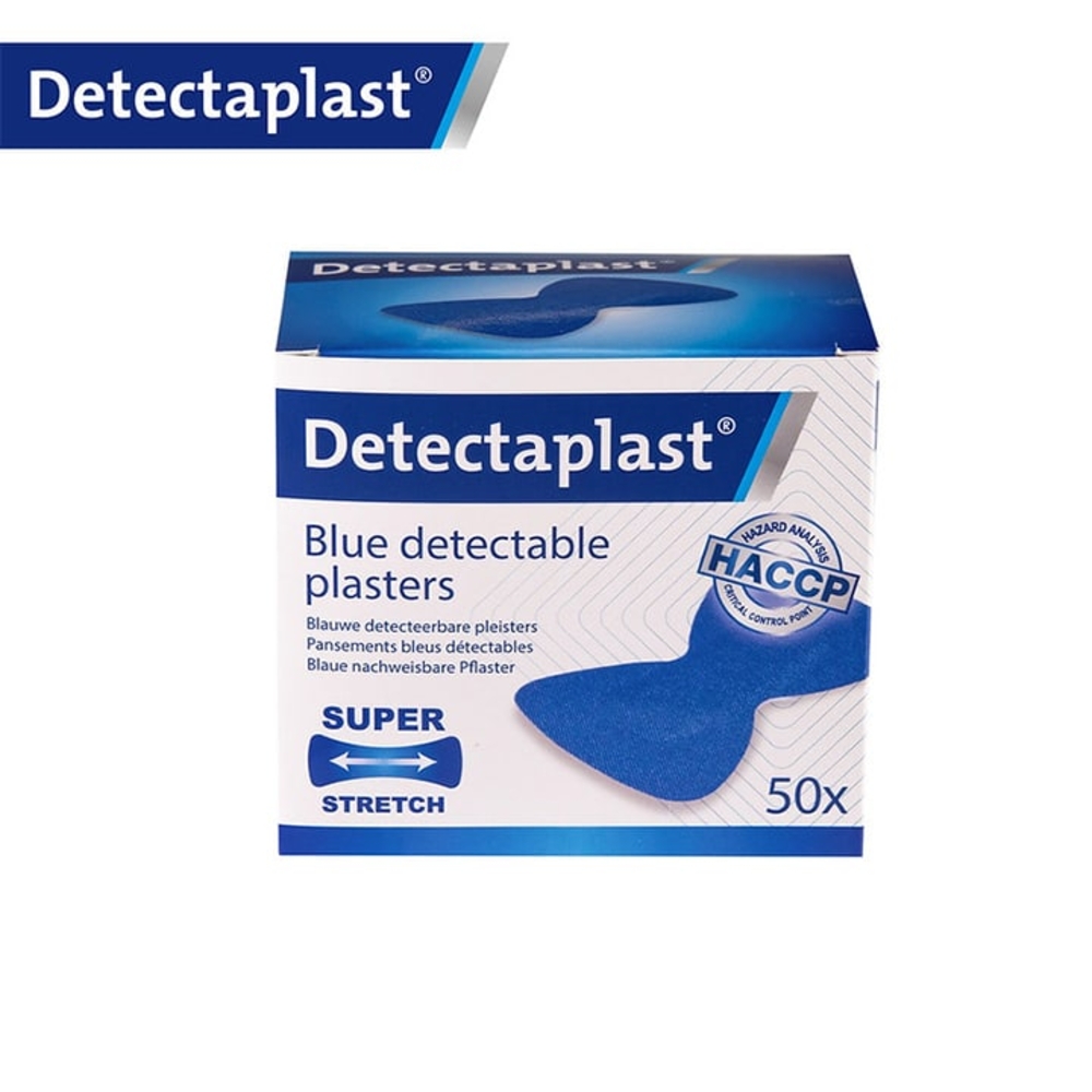 Lot de 50 pansements adhésifs bleus détectables bout de doigts FARMOR - LOT 6201 BL