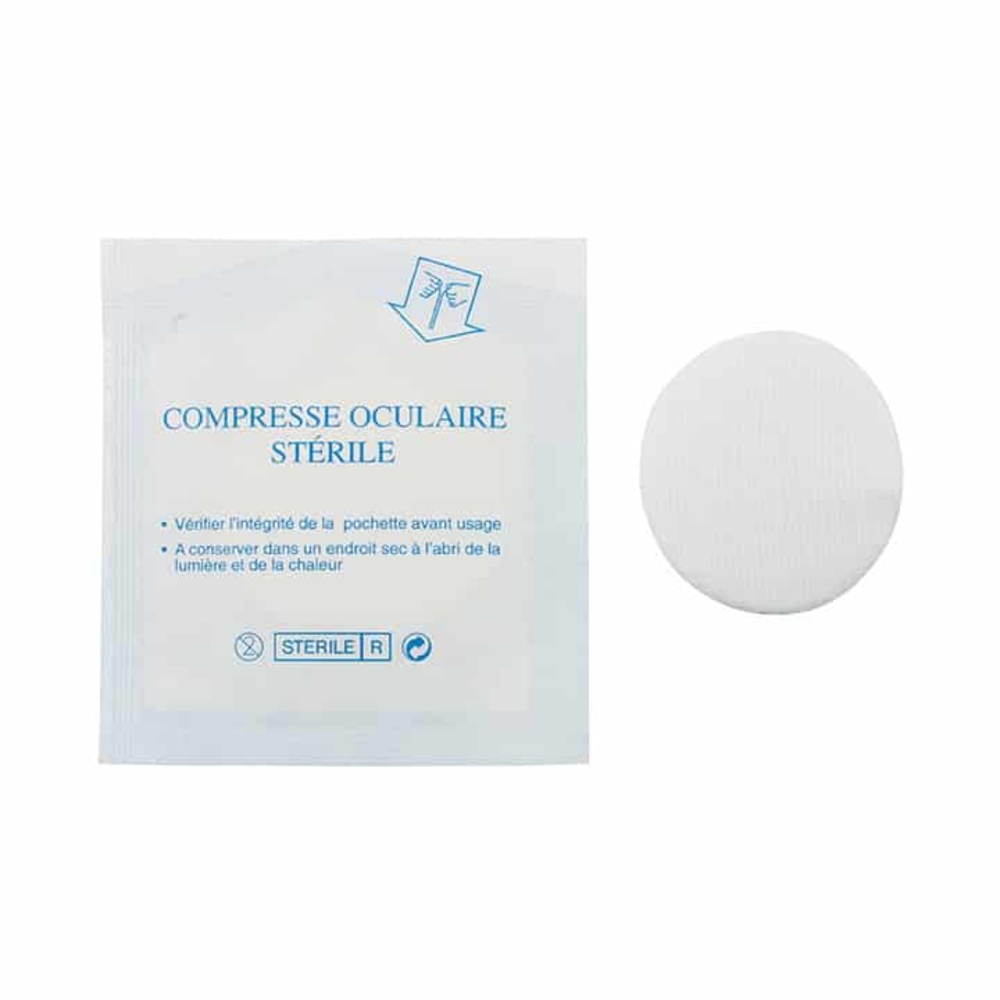 Lot de 10 compresses oculaires stériles diamètre 6 cm FARMOR - LOT 7147 OC