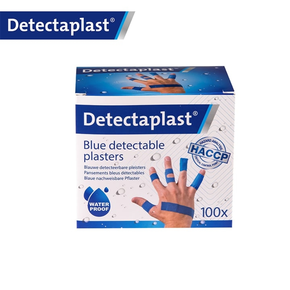 Boite de 100 pansements adhésifs panachés bleus 4 tailles FARMOR - PAN 6108 BL