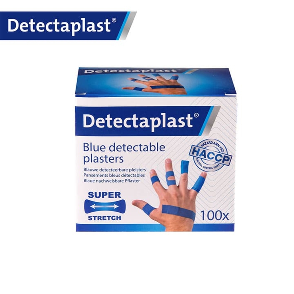 Boite de 100 pansements adhésifs panachés bleus 4 tailles FARMOR - PAN 6109 BL