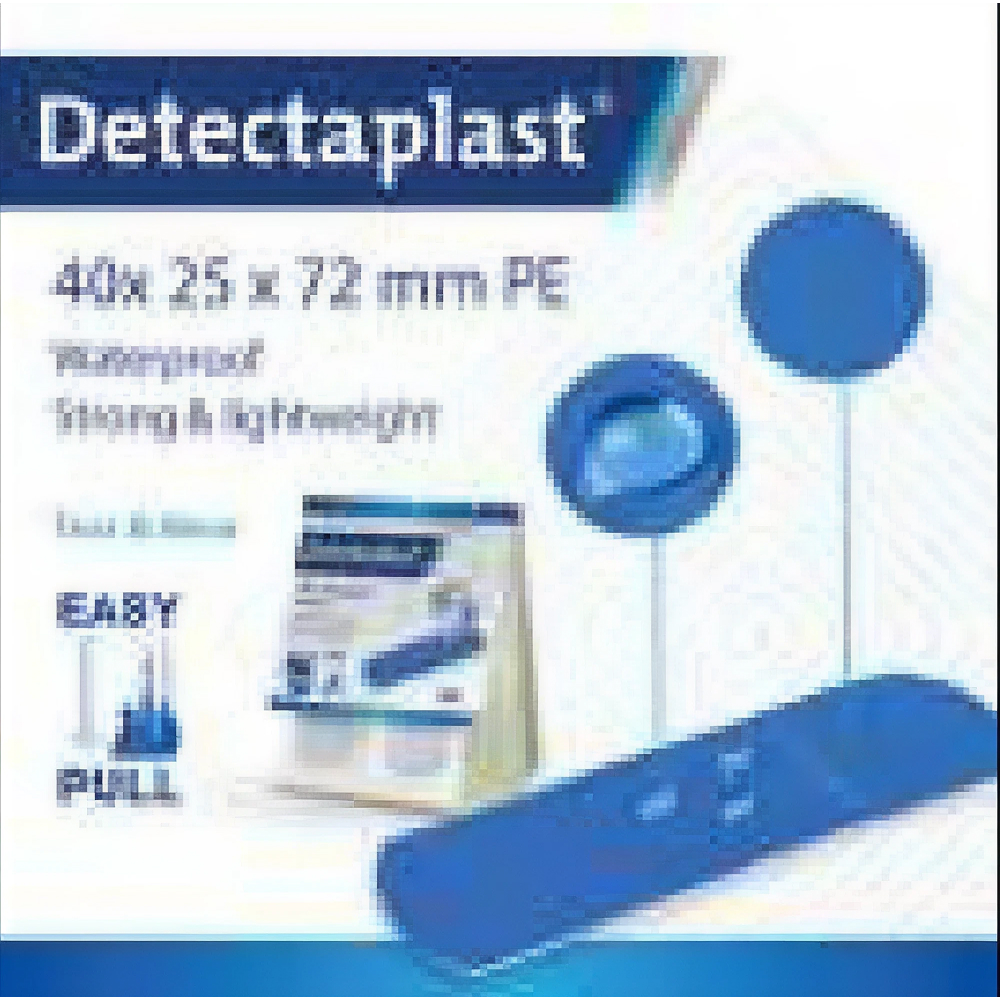 Boîte de 5 recharges de 40 pansements bleus en plastique PE FARMOR - REC 8141 BL