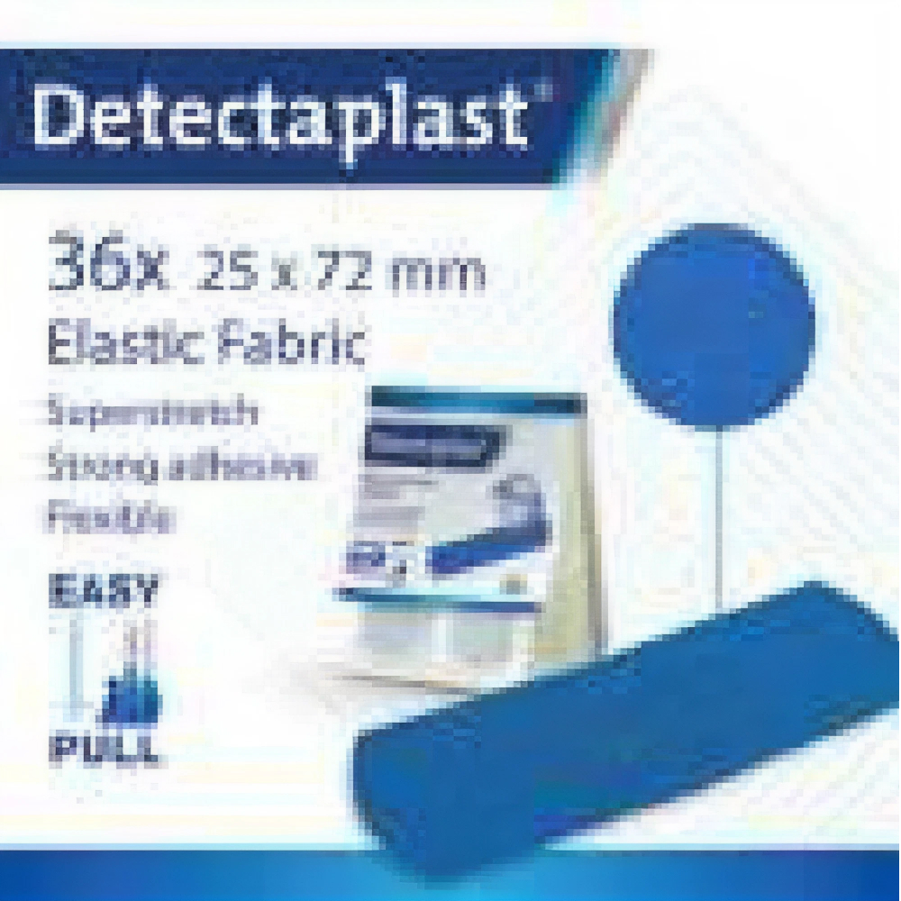 Boîte de 5 recharges de 36 pansements bleus en tissu élastique FARMOR - REC 8242 BL