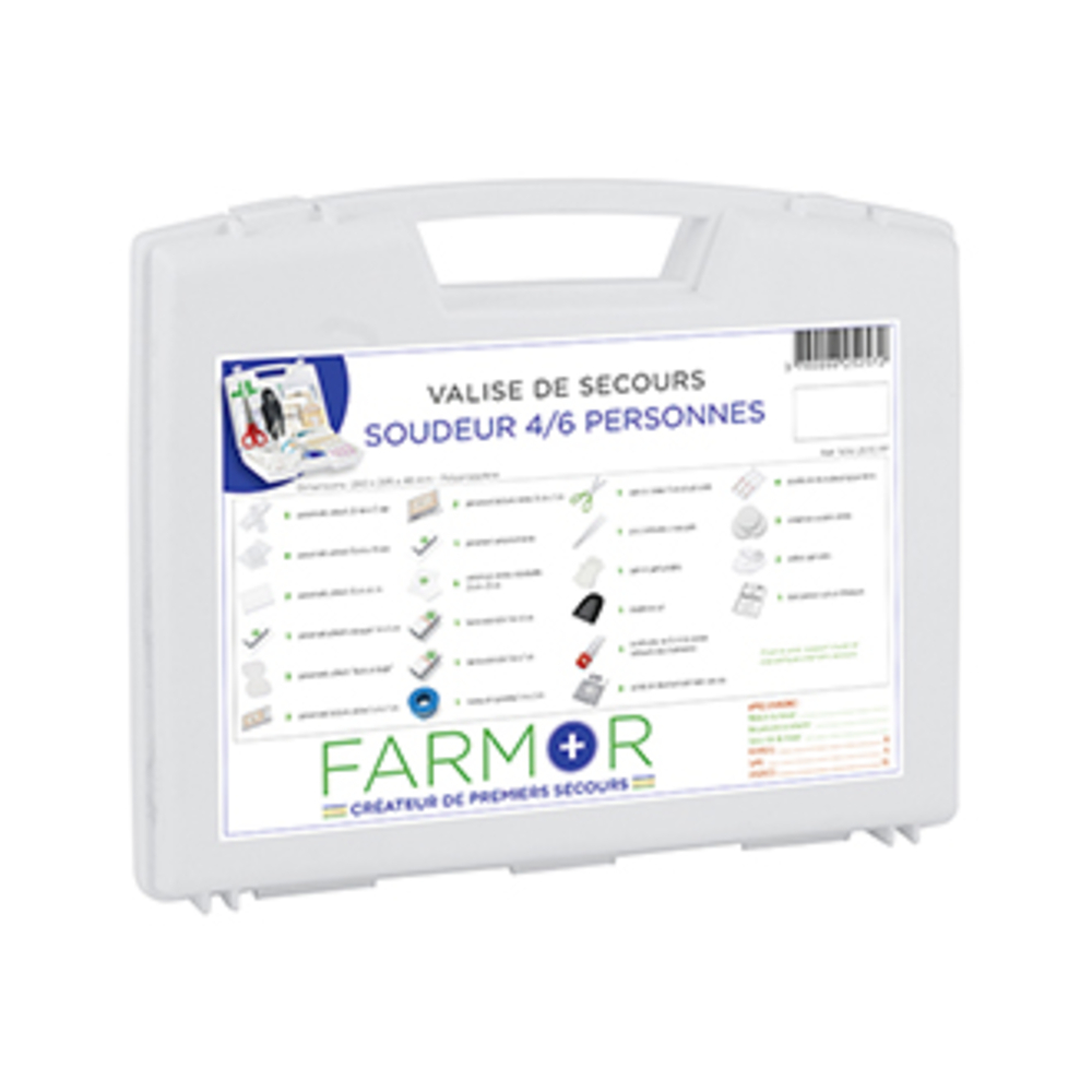 VALISE DE SECOURS FARMOR SOUDEUR 4/6 PERSONNES-SOU2570PP