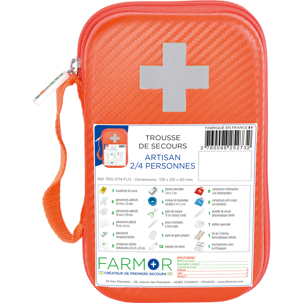 TROUSSE DE SECOURS ARTISAN 2/4 PERSONNES FARMOR - TRO 2174 FLO