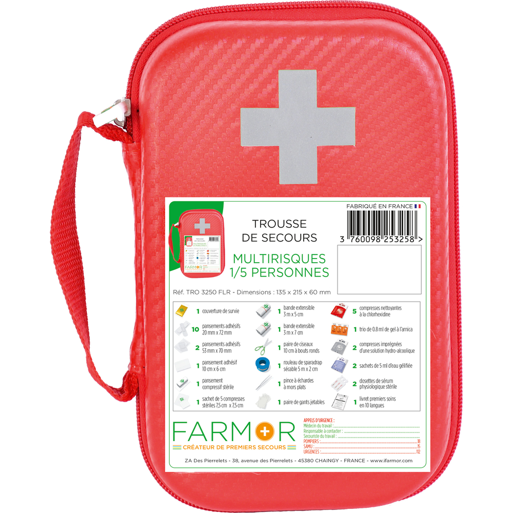 Trousse multirisques FARMOR 1 à 10 personnes - TRO3250LFR