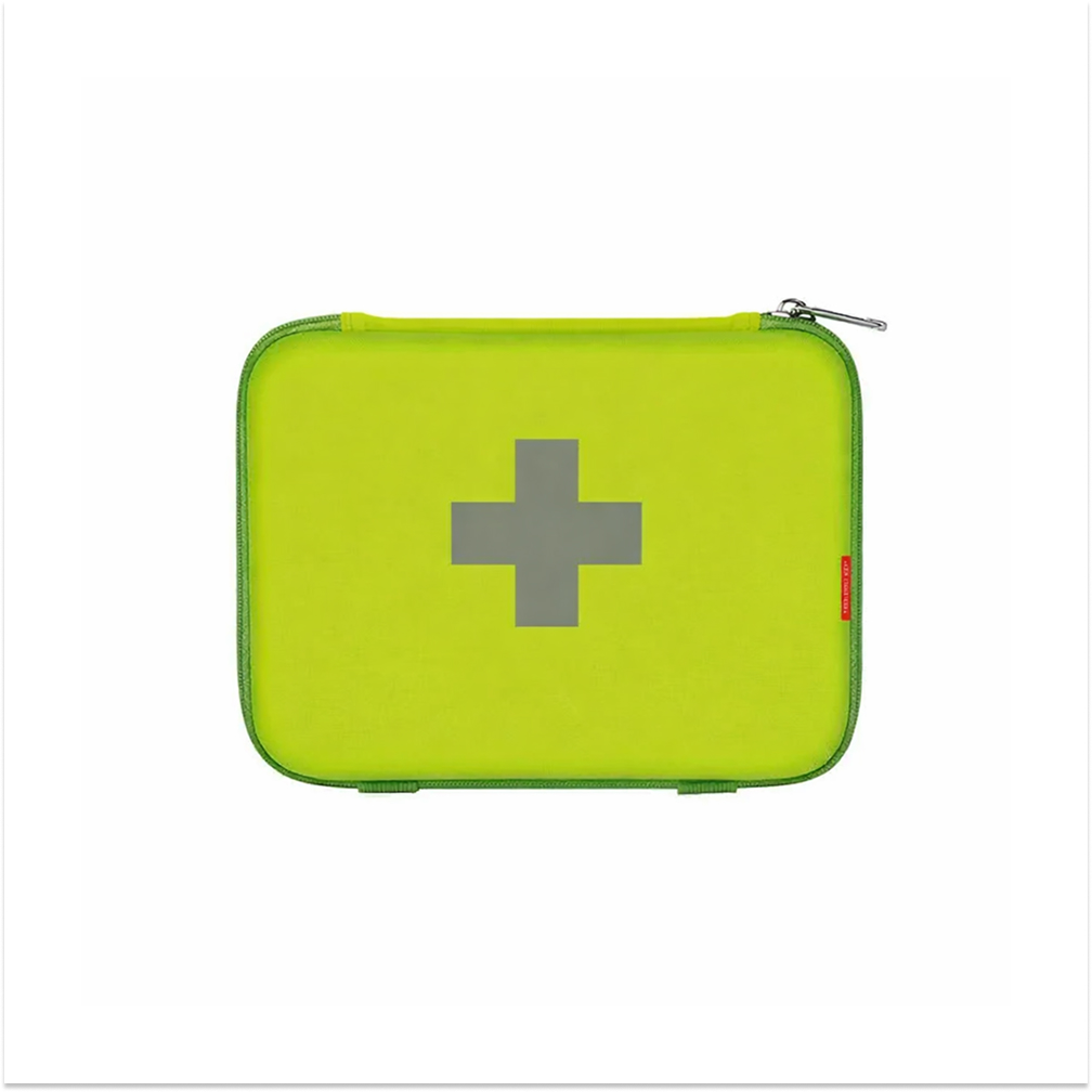 Trousse vide Fluo + croix rétro-réfléchissante en PU jaune poignée FARMOR - TRO 3505 JA