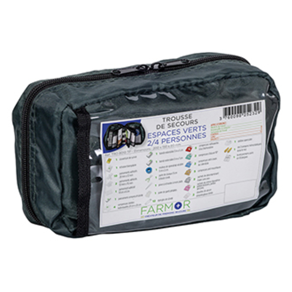 Trousse de secours FARMOR Espaces Verts 2/4 personnes-TRO8010TP