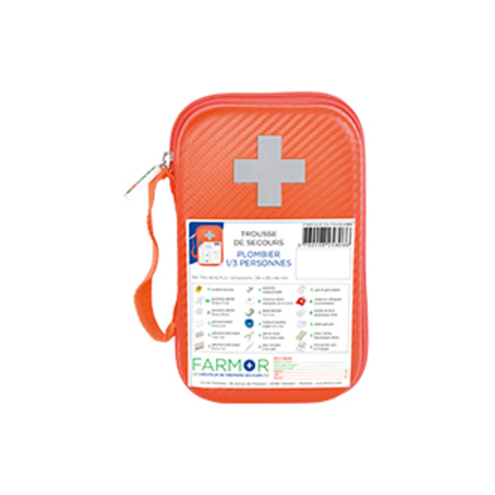 Trousse de secours Plombier 1/3 personnes FARMOR - TRO 8042 FLO
