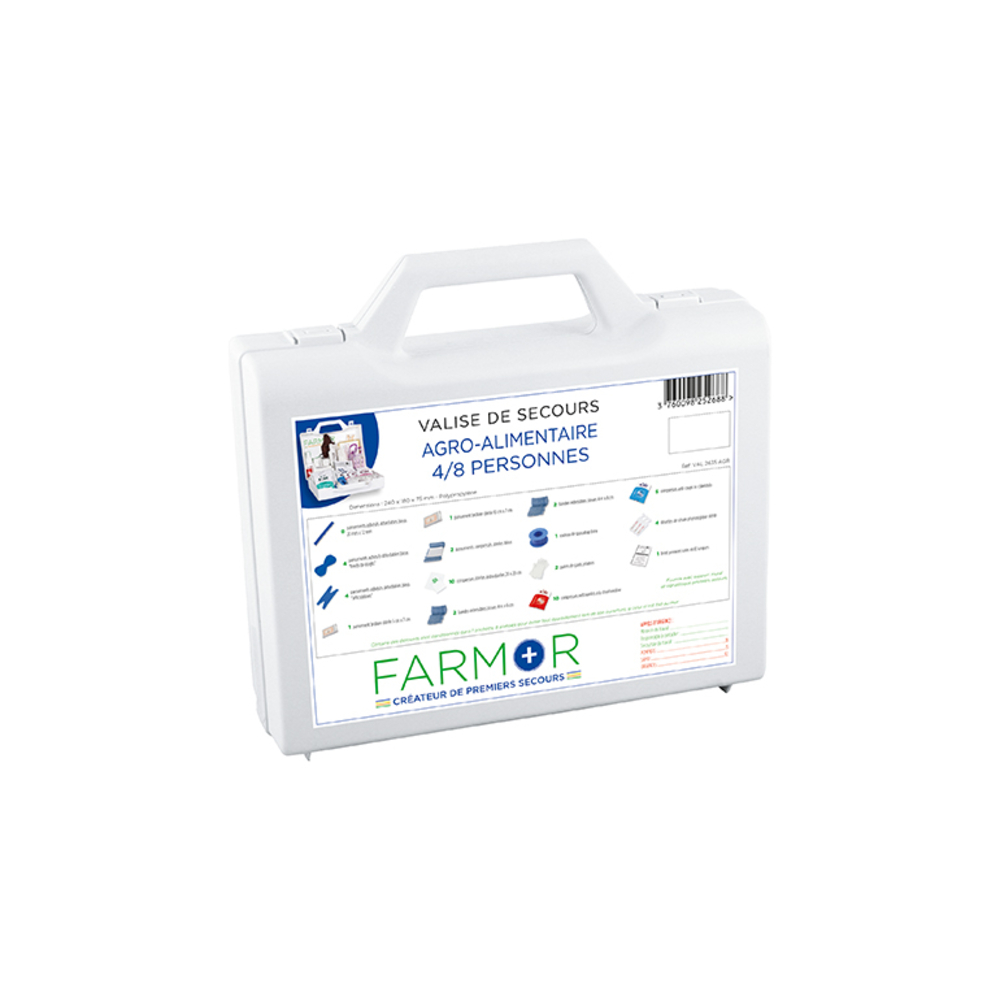 Valise de secours « Agro-Alimentaire » 4/8 personnes FARMOR - VAL2635AGR