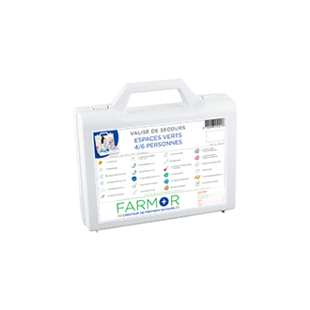Valise de secours 4-6 personnes gamme Espaces Verts FARMOR - VAL 2645 VER