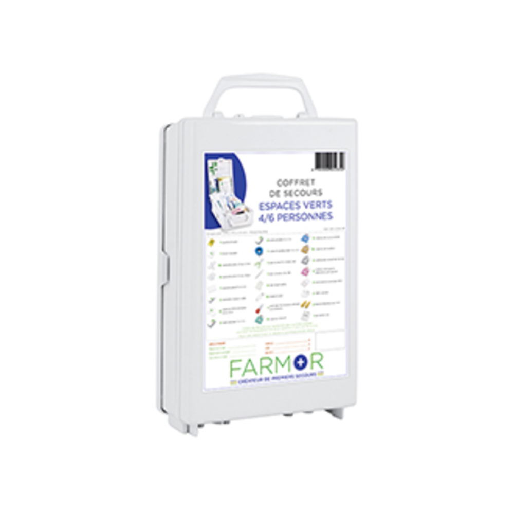 COFFRET DE SECOURS FARMOR ESPACES VERTS 4/6 PERSONNES-VER2030PP