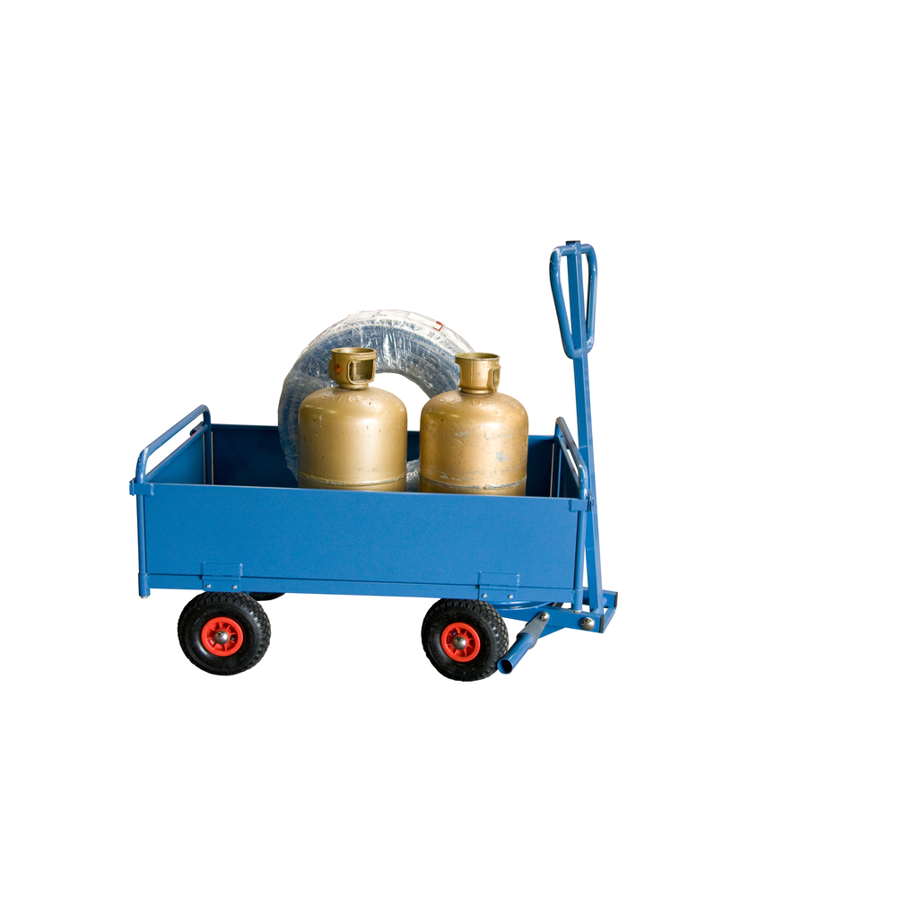 Chariot 500 kg 1200 x 800 mm pivotant dossier ridelle tôle FIMM - 800007110