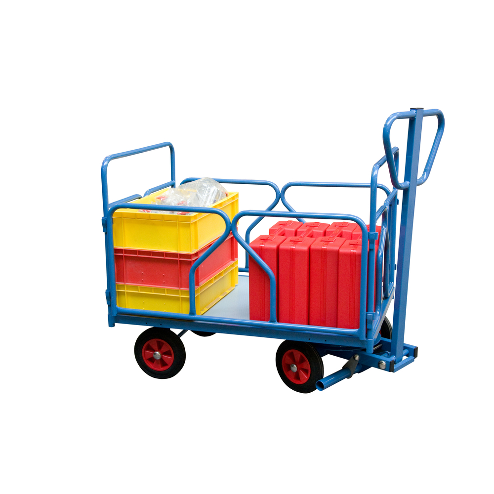 Chariot 500 kg 1200 x 800 mm pivotant dossier ridelle tube FIMM - 800007111