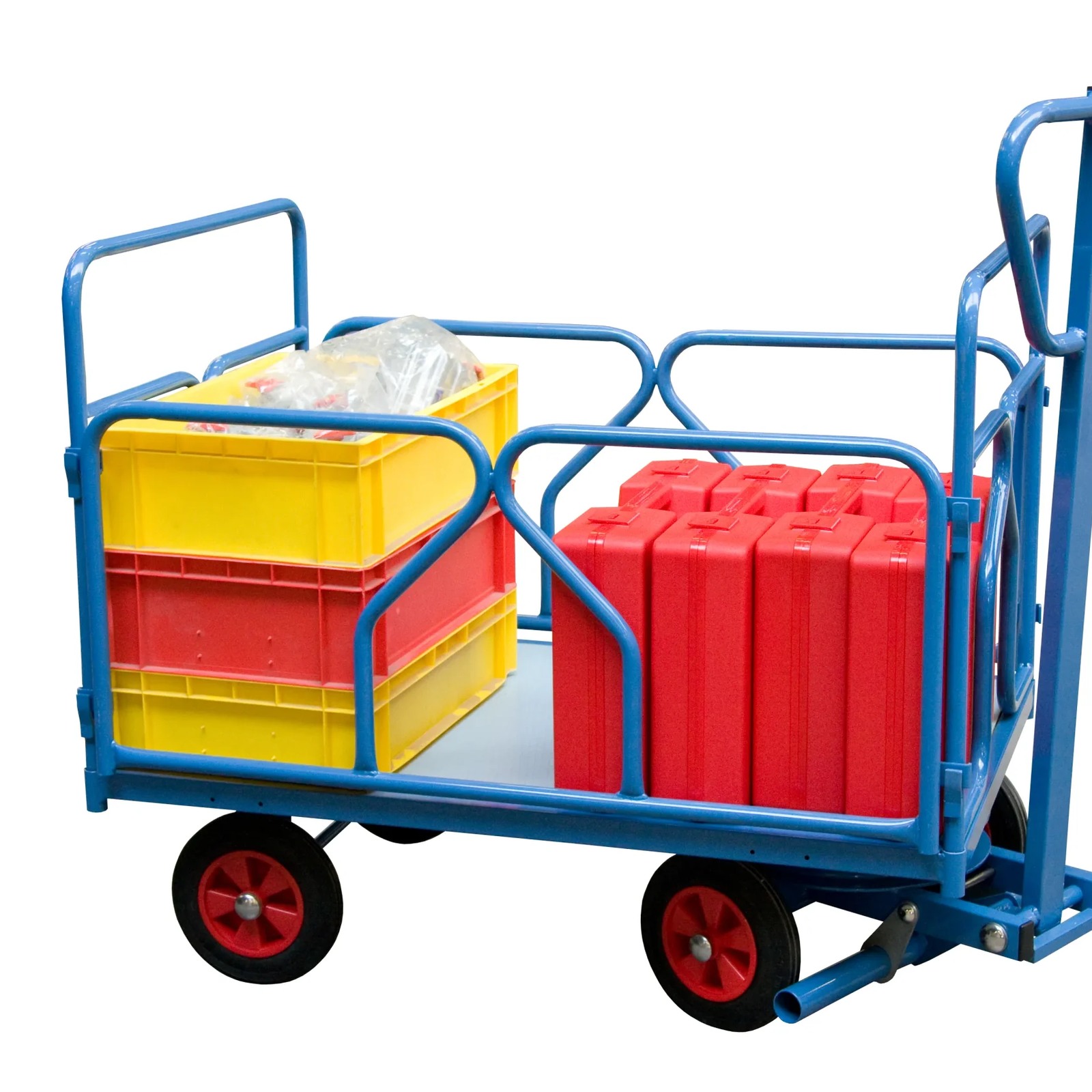 Chariot 500 kg 1200 x 800 mm pivotant dossier ridelle tube FIMM - 800007111