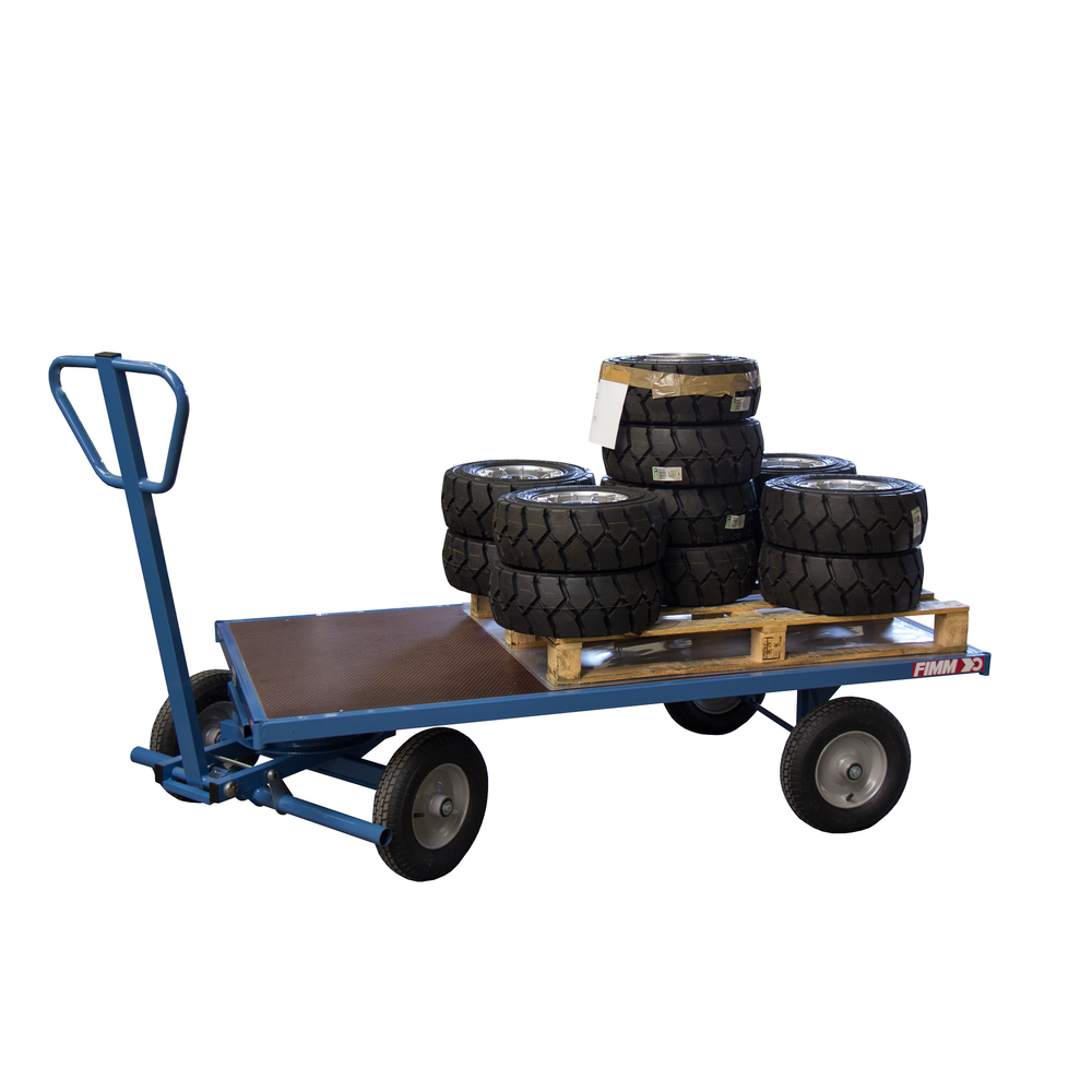 Chariot 1000 kg 2000 x 1000 mm pivotant plateau nu FIMM - 800007117